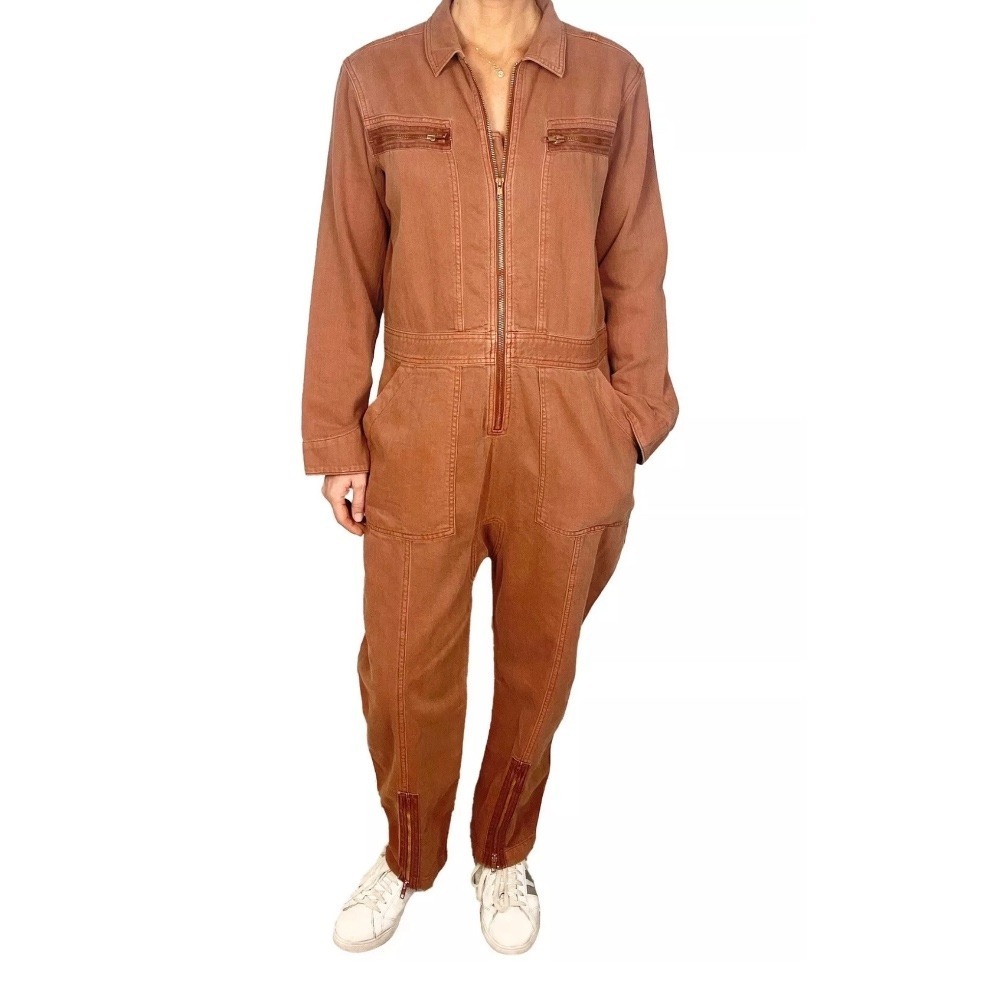NWT‎ SANDRINE ROSE X FREE PEOPLE ZIP DENIM JUMPSUIT BOILERSUIT Sz M